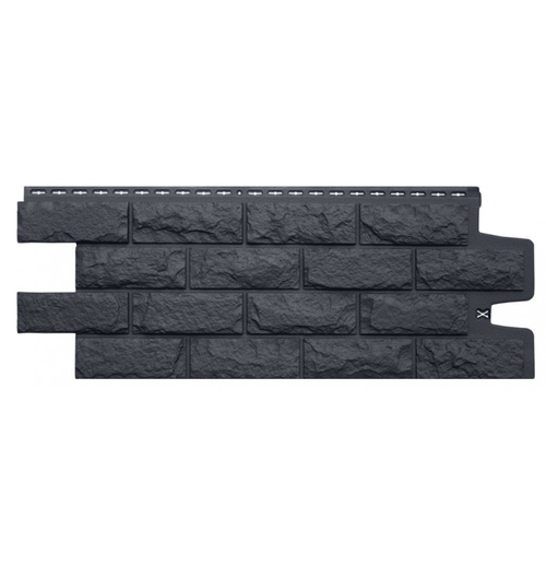 Фасадные панели (Цокольный Сайдинг) Grand Line Колотый Камень CLASSIC Графит