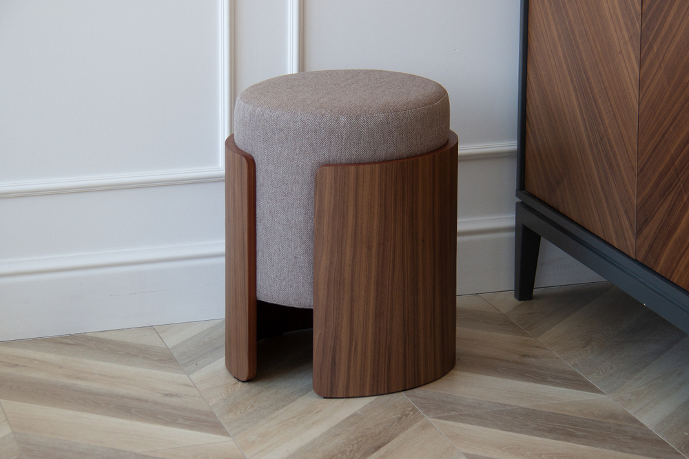 Пуф Lagom (капучино твид, орех)