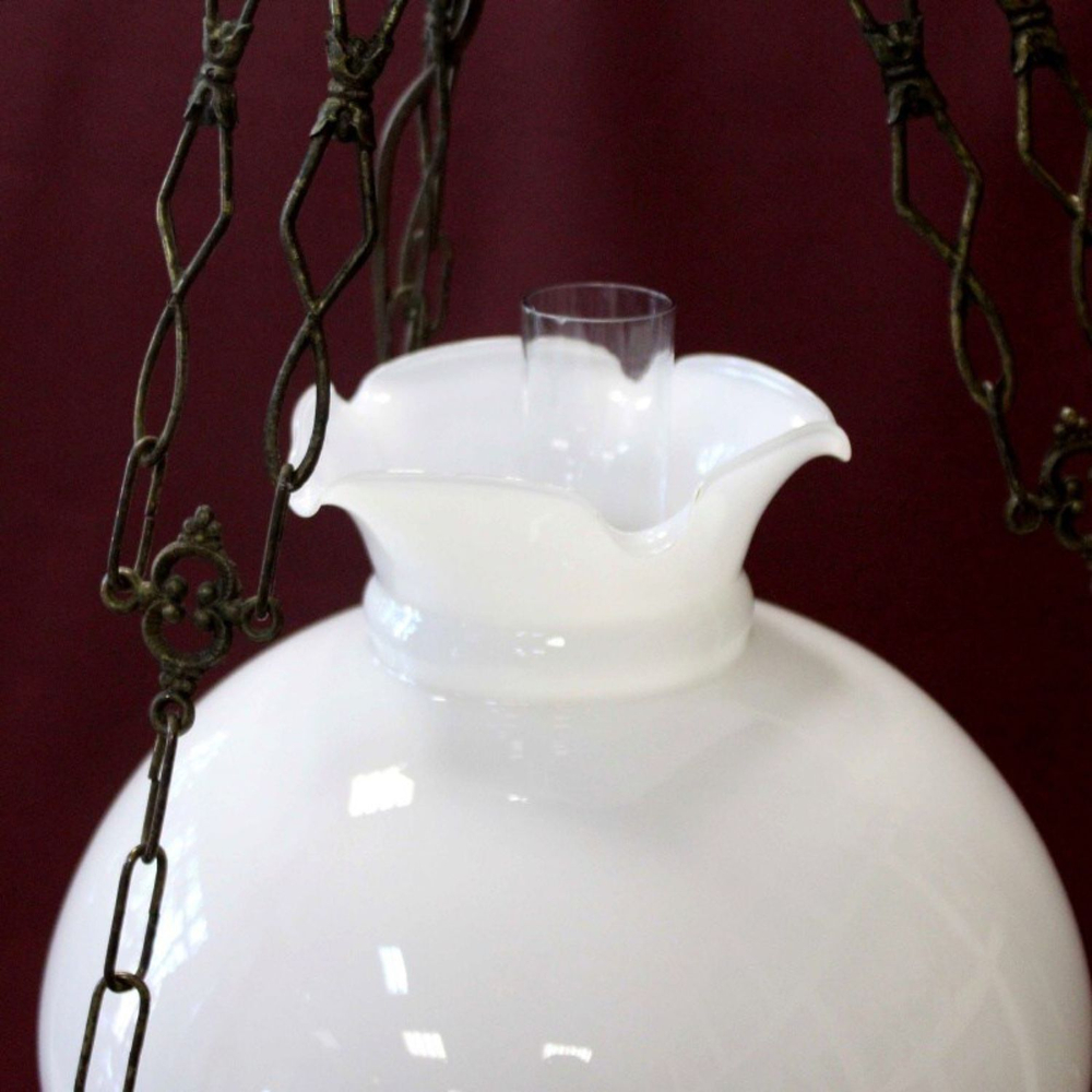 Бронзовая люстра с фаянсом, ручной работы