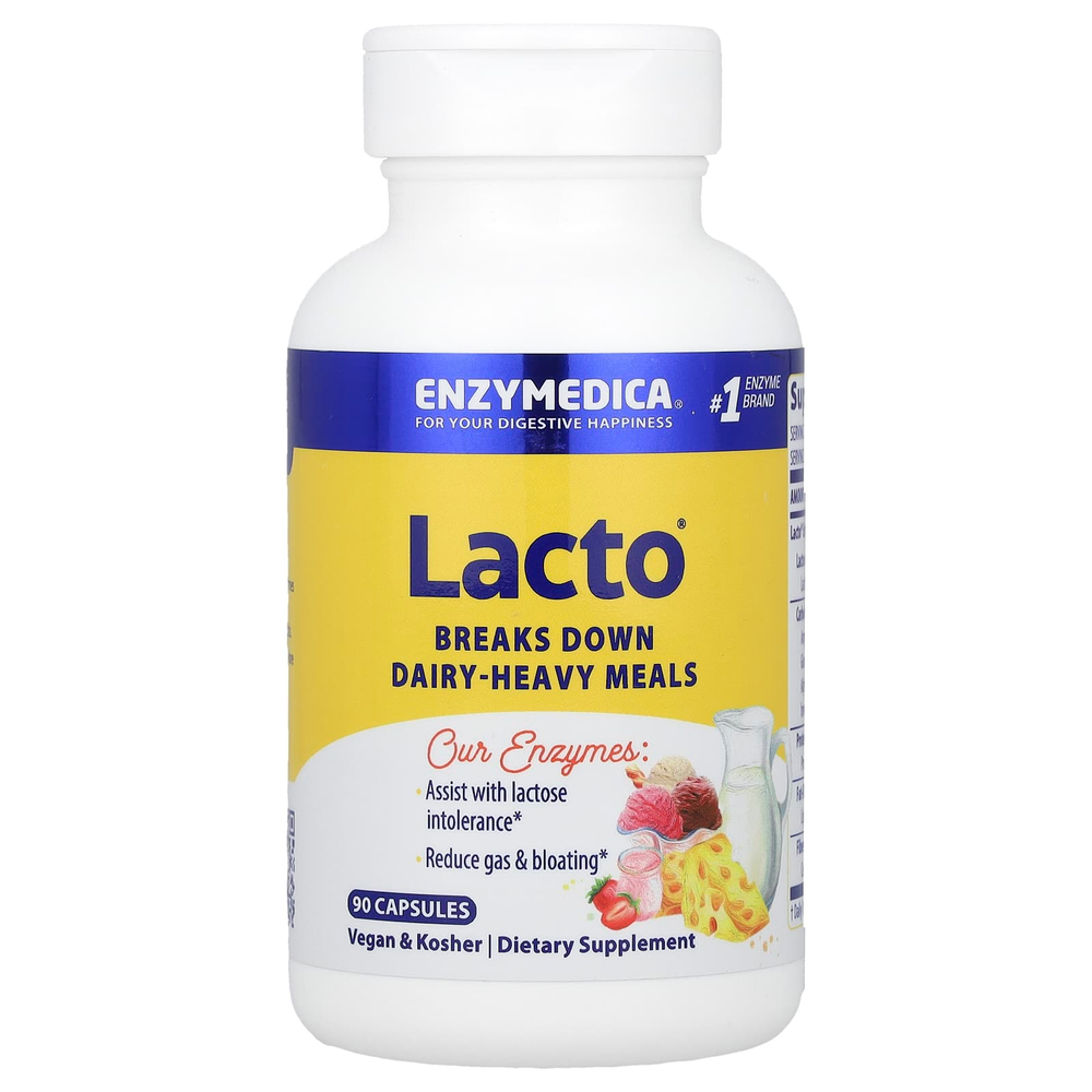 Enzymedica, Lacto®, 90 капсул