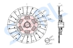Диск сцепления ведомый SITRAK C7H MAX (WG9925160822) SORL