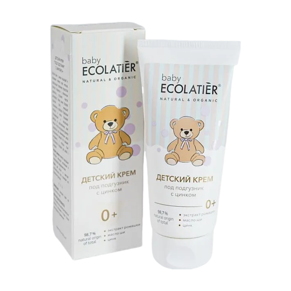 Детский кДетский крем "Под подгузник" с цинком 0+ 100мл (ECOLATIER)рем "Под подгузник" с цинком 0+ 100мл (ECOLATIER)