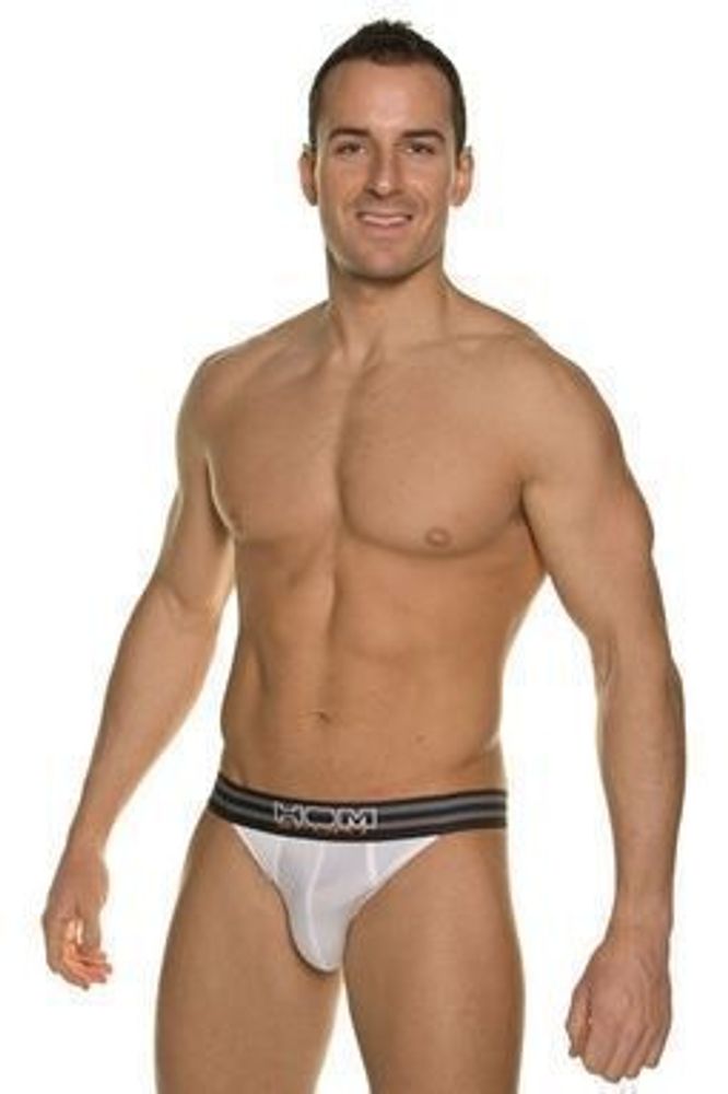 Мужские трусы танга белые HOM Sports Color Therapy Tanga Brief White