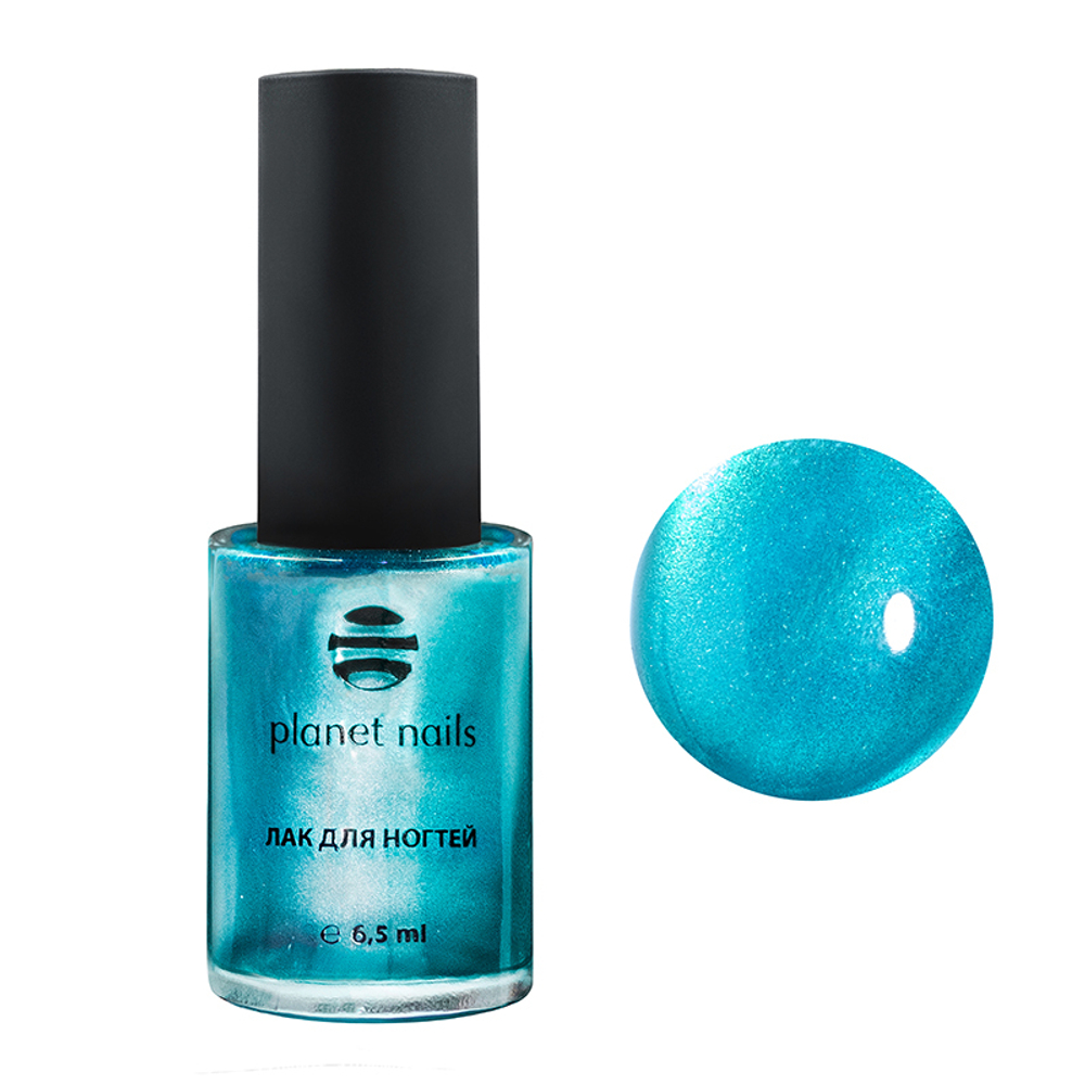 Planet Nails Лак для стемпинга 18 лазурный металлик, 6,5 мл