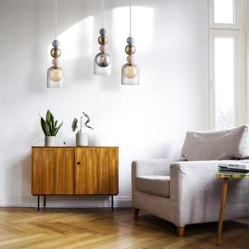 8066/1A MODERNI LN25 299 хром/серый/прозрачный, металл/стекло Подвесной светильник G9 1*20W 220V GALLO