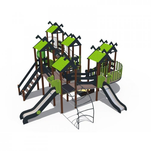 Детский игровой комплекс Лесная долина Н-1200 Н-900 и винтовой скат Н-2000 ДИО 06070.1