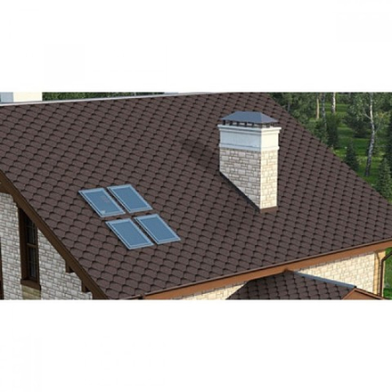 Гибкая черепица Docke PREMIUM Двухслойная "Ницца" Кофе 2,9м2