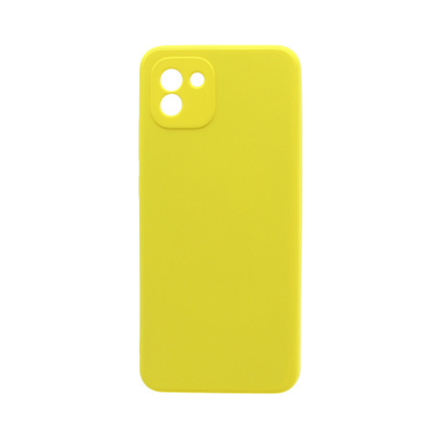 Силиконовый матовый чехол Silicone Case NEW ERA для Samsung A03, желтый