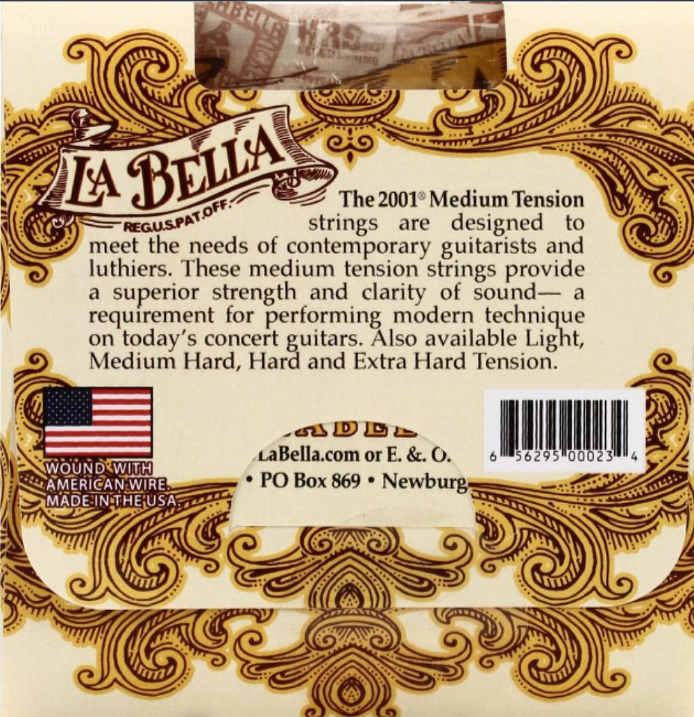 Струны для классической гитары La BELLA 2001 medium hard