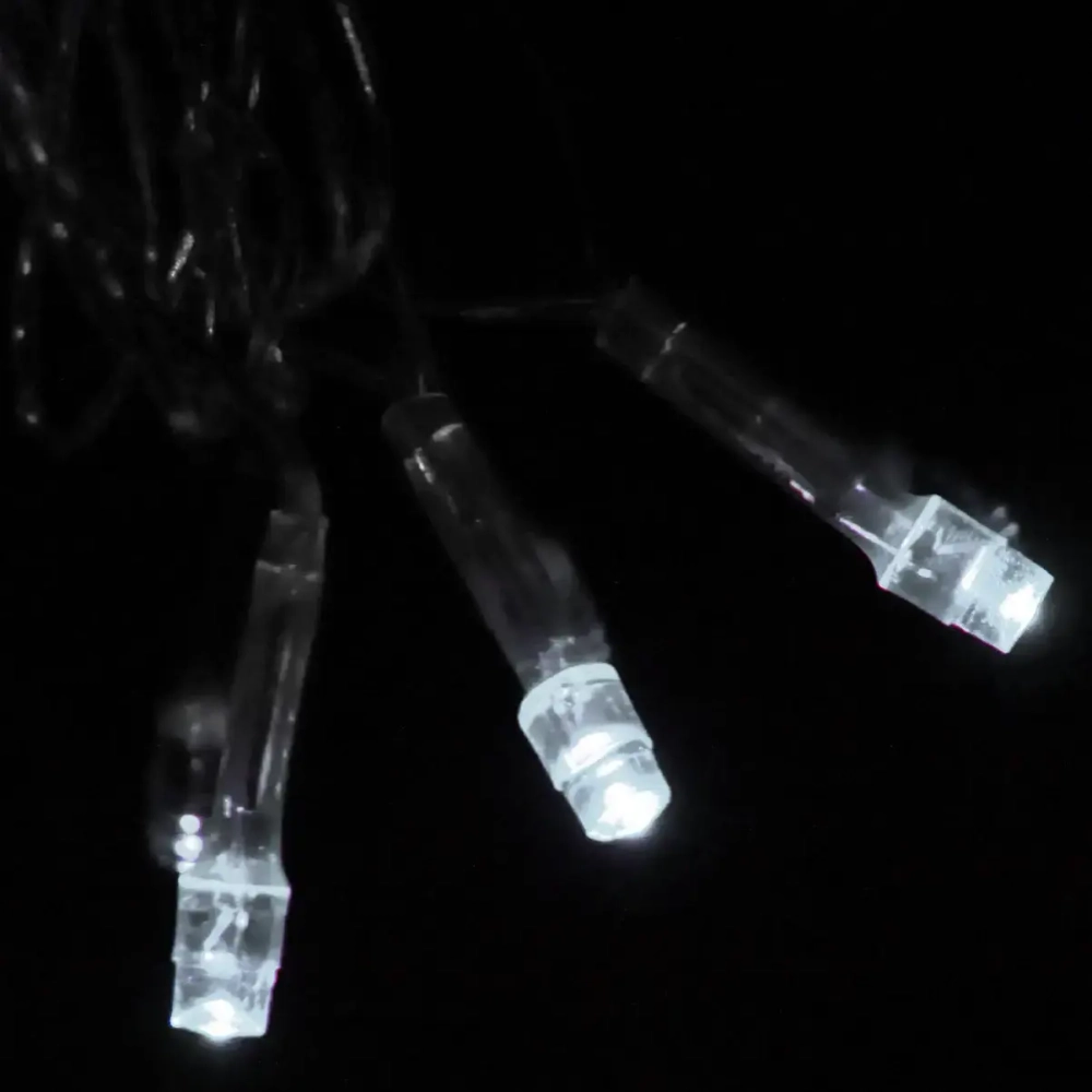 Гирлянда для дома 2,5м 24 лампы LED прозрач.пров.,8 реж, IP-20, Белый