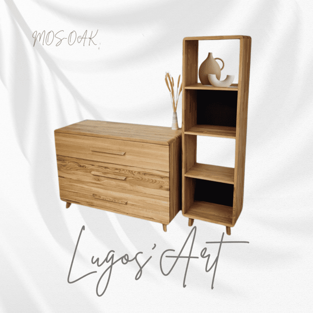 Стеллаж из массива дуба Lugos'Art