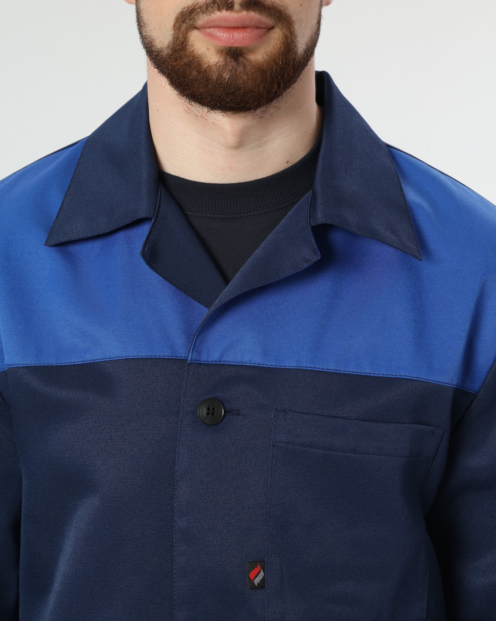 Халат Лигор (тк.Смесовая,210), т.синий/васильковый