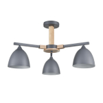 8096/3C MODERNI LN26 339 серый/серый металл, дерево/металл Люстра потолочная Е27 3*60W 220V COLANGE