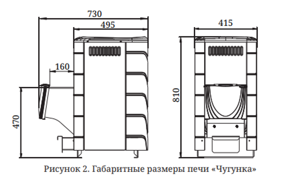 Печь TMF Тунгуска Cast ДА ТО терракота габариты