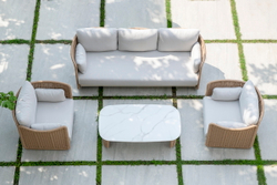 "Аликанте" лаунж-зона из искусственного ротанга, цвет соломенный