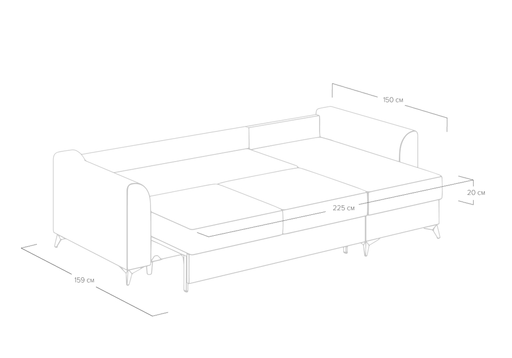 Диван Dario угловой