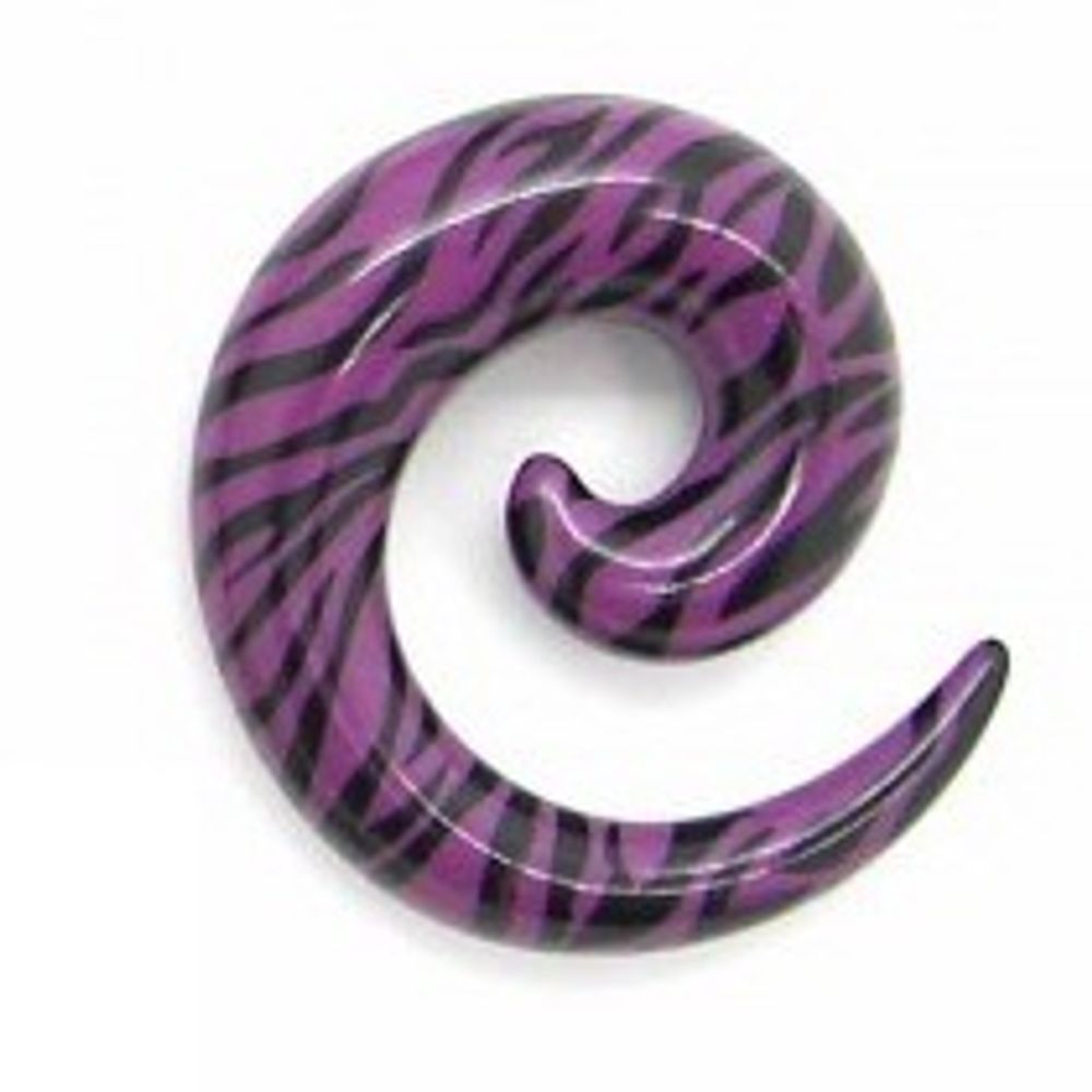 Растяжка акриловая спираль (фиолет/зебра)