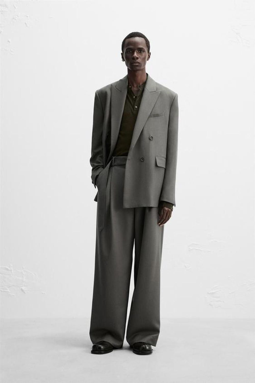 ZARA X NANUSHKA КОСТЮМНЫЕ БРЮКИ, ЗЕЛЕНЫЙ