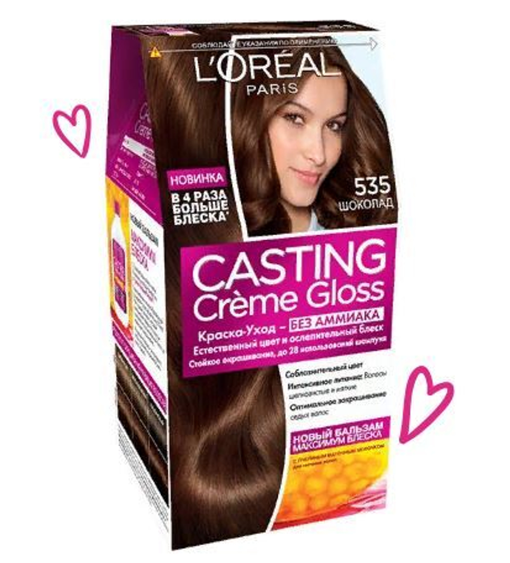 L'Oreal Paris Краска для волос Casting Creme Gloss, тон №535, Шоколад, 48 мл