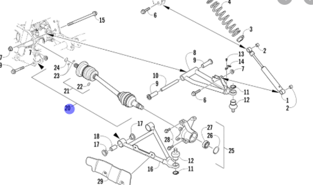 Шрус передний Arctic Cat 1502-943
