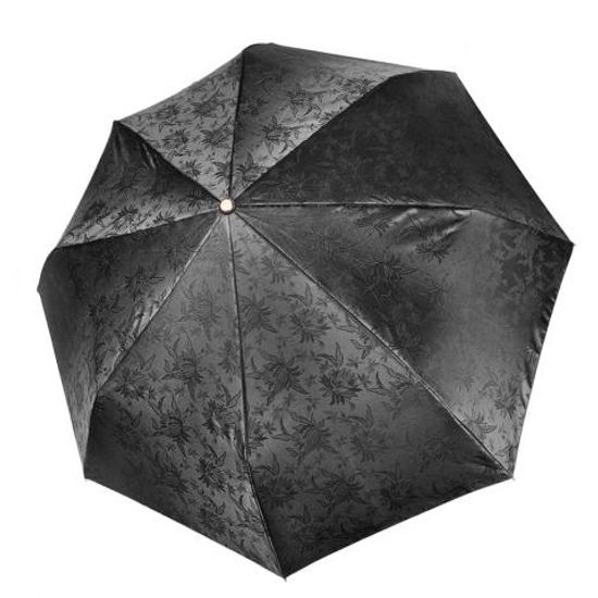Жаккардовый женский зонт чёрный 120-D-05