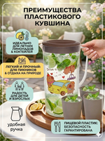 Кувшин пластиковый 1.7л «Капибара» в наборе с 4-мя стаканами 200мл