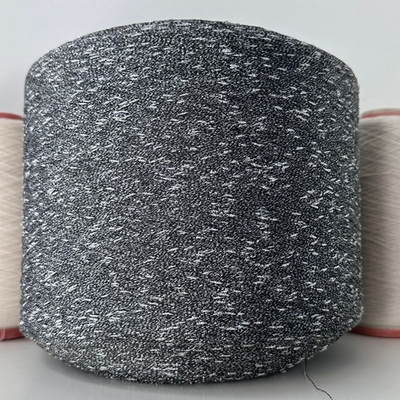 STELLAR - MILLEFILI S.p.A.; 50% вискоза, 30% люрекс, 20% п/а; 1800м/100гр, col. 031, серебристый люрекс на черной нити Есть мал. бобинка: 200гр.