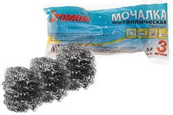 Губка металическая 12гр 3 шт ToMos (1/200) 42 064