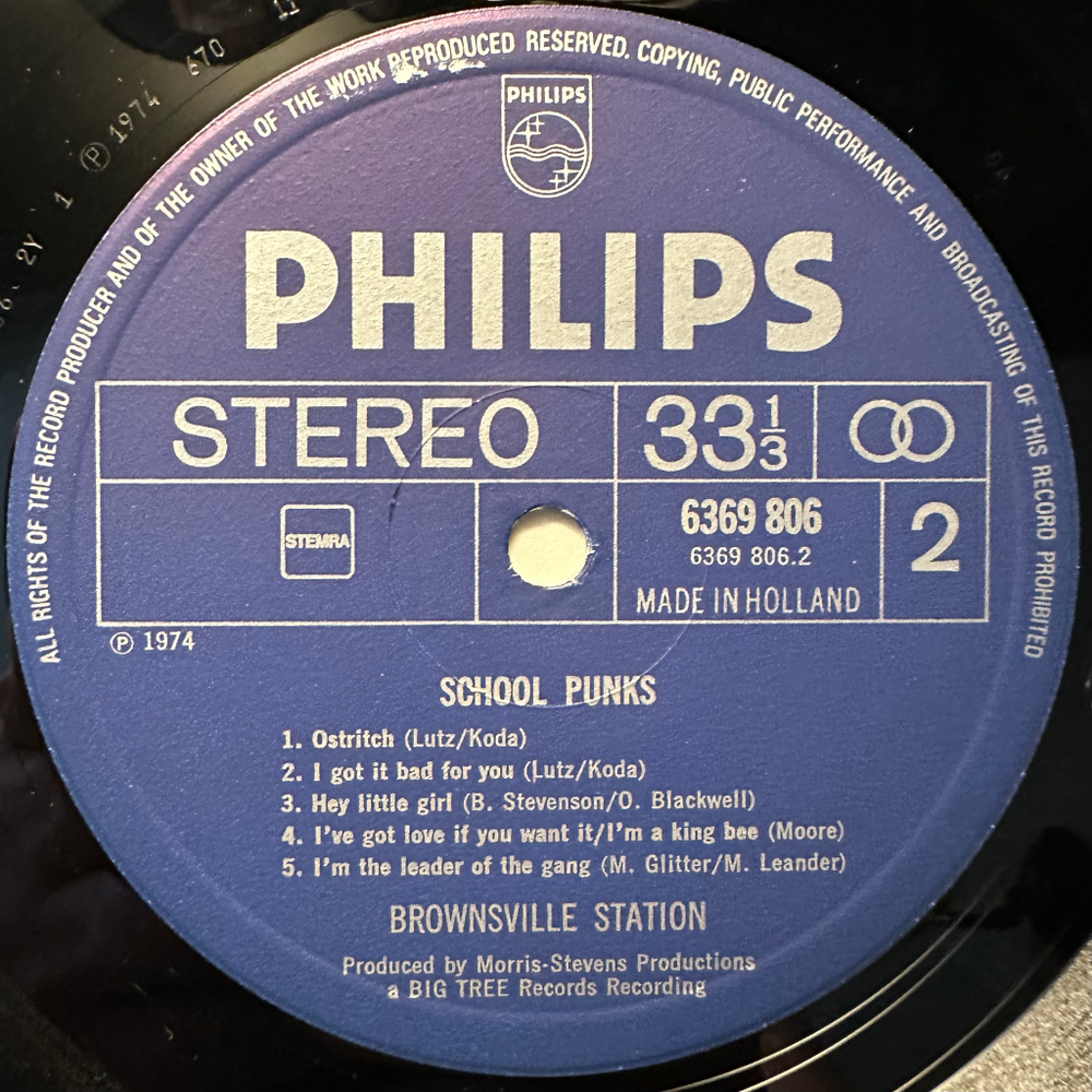 Brownsville Station - School Punks (Голландия 1974г.)