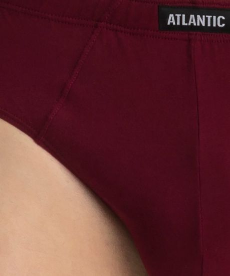 Мужские трусы (3шт) слипы классика Atlantic 3MP-131, темно-синий + бургунди + серый