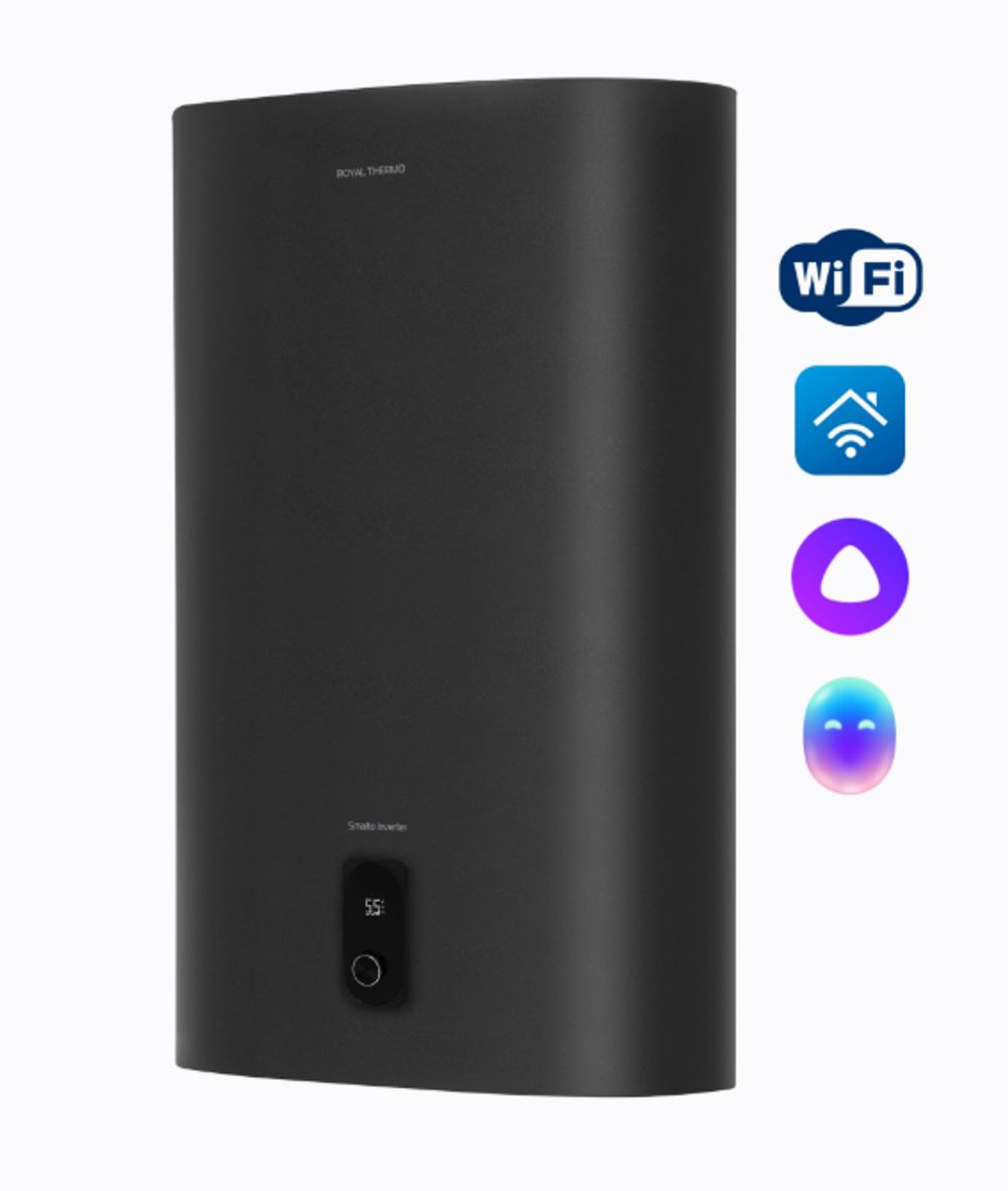 Водонагреватель Royal Thermo RWH 80 Smalto Inverter Grafit, 80л, белый,эмаль, шт