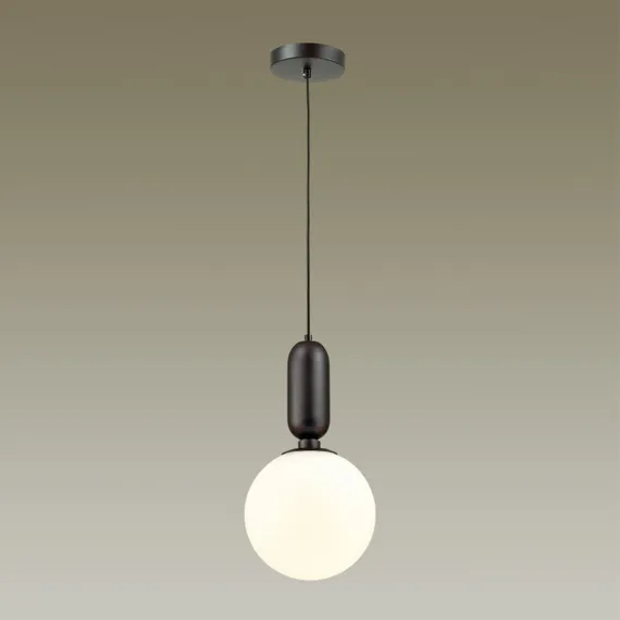 4668/1 PENDANT ODL20 471 черный/белый Подвес E27 1*40W (тип лампы СВЕЧА) 220V OKIA