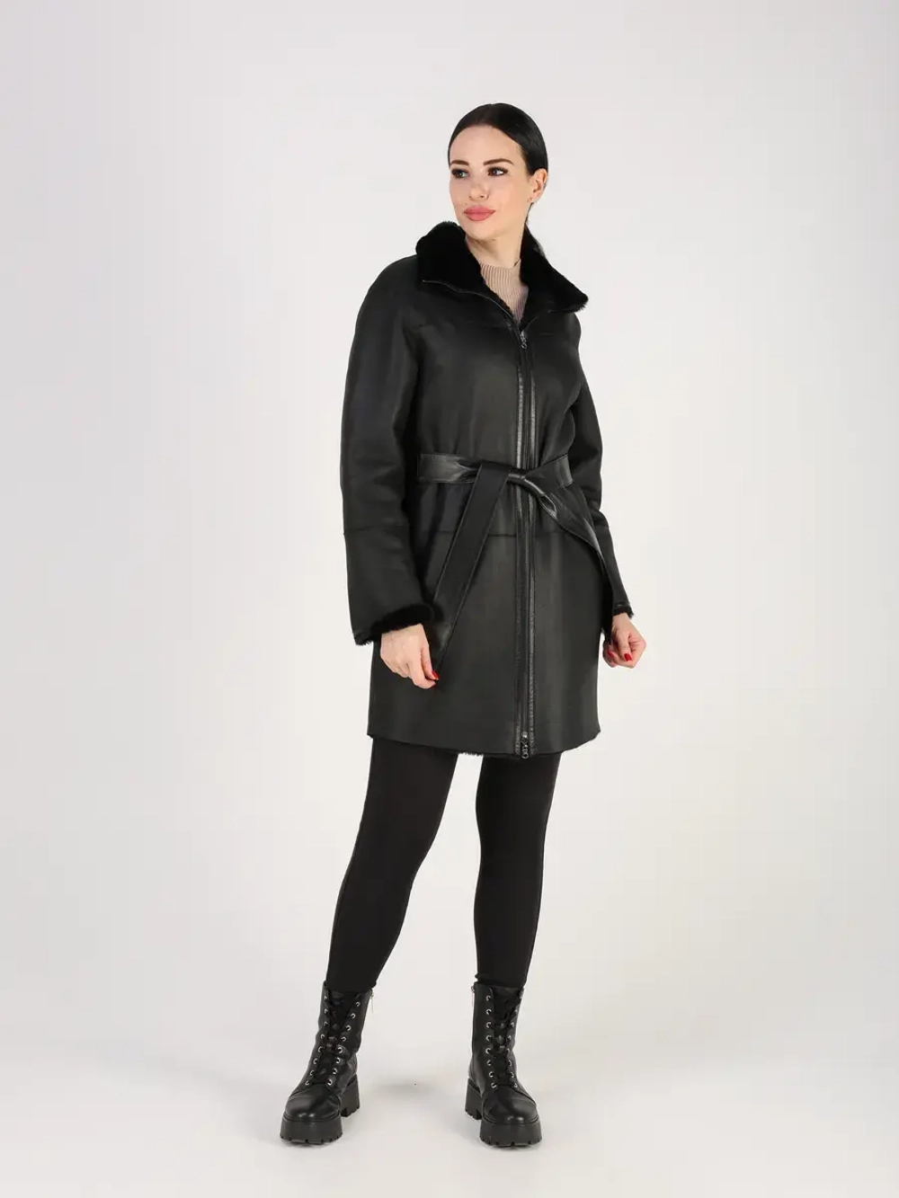 Дубленка зимняя шуба натуральная двухсторонняя