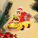 Наклейка на стекло "Лошадка на машине" 15*20см