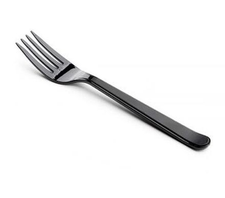 Вилка пластиковая 180 мм 4.6 г столовая, чёрная (50/1500 шт)