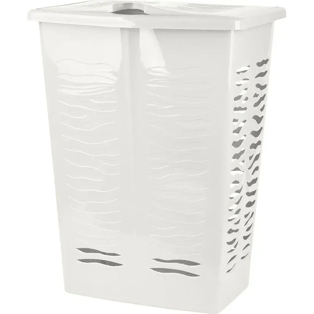 Корзина для белья Keeplex Regular с откидной крышкой 42л 39,8,9х53,7см белое облако