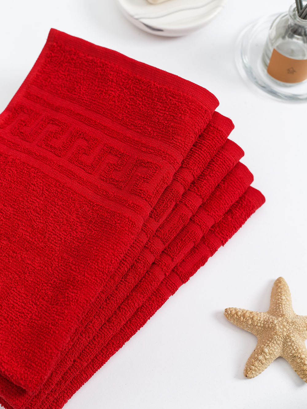 Полотенце махровое, г/к, 50х90, арт. ВТ 50-90Г, 380 гр/м2, цвет: 109-красный,