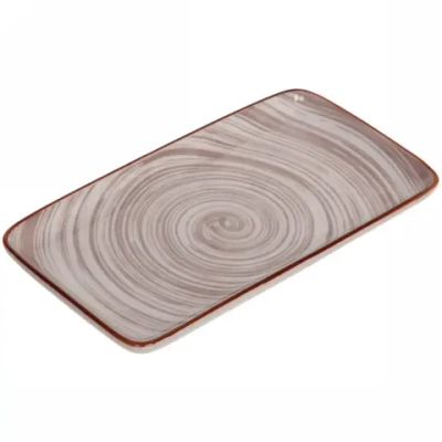 Блюдо керамическое «Тоскана» 23*12,5*2см кремовая