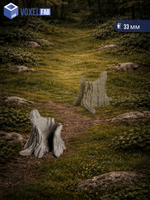 Террейн Заброшенная чаща миниатюры для настольных игр РНИ, ДнД