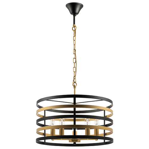 735050 Люстра EPSILON 5х40W E14 ЧЕРНЫЙ/ЗОЛОТО