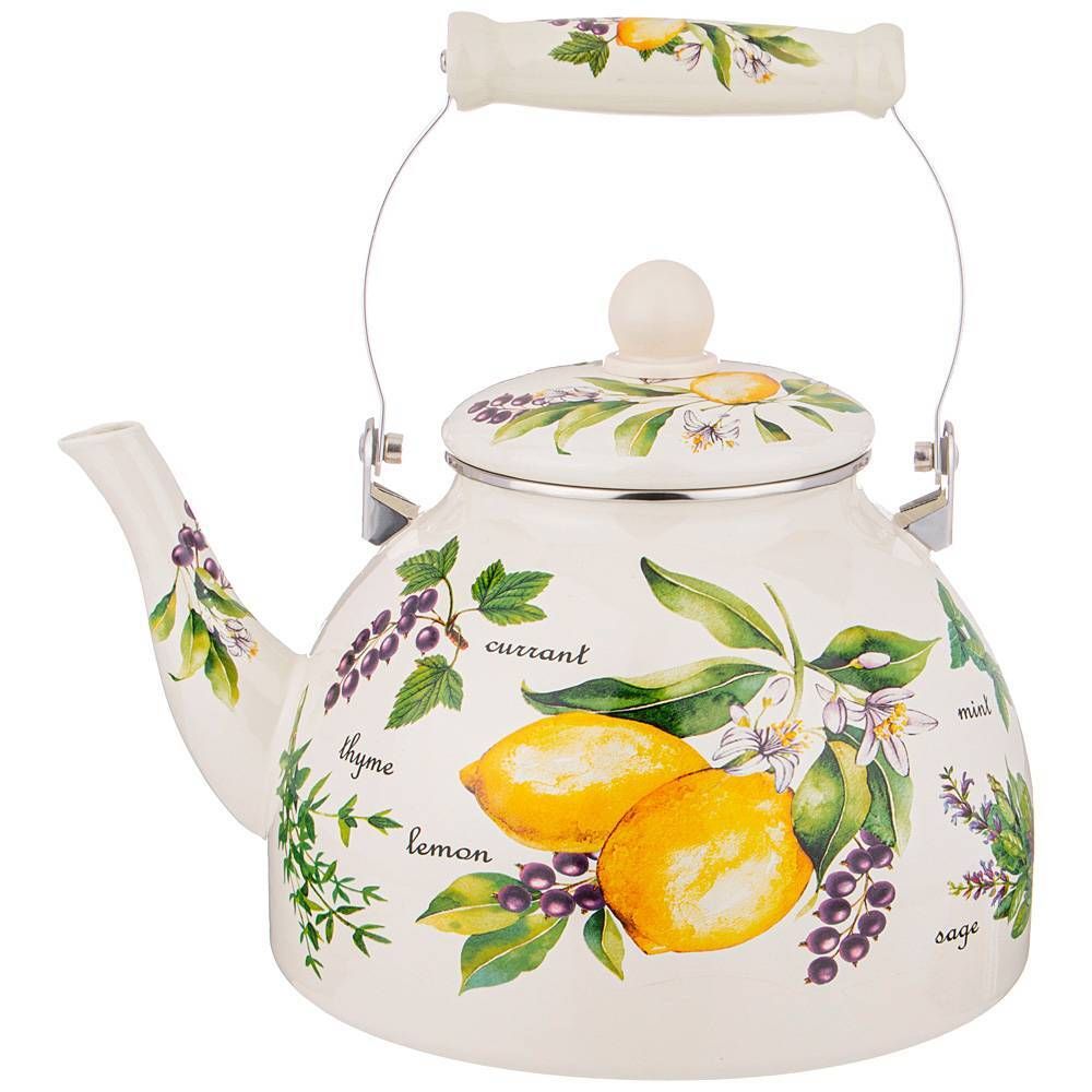 ЧАЙНИК AGNESS ЭМАЛИРОВАННЫЙ , СЕРИЯ "СЕКРЕТНЫЕ ИНГРЕДИЕНТЫ" 4 Л