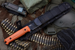 Нож Kizlyar Supreme Delta AUS-8 кратон, Orange/Black