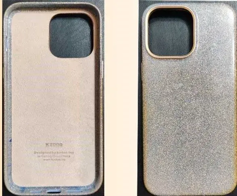 Чехол-накладка Kzdoo Sparkle для iPhone 14 Pro пластиковый (золотой)