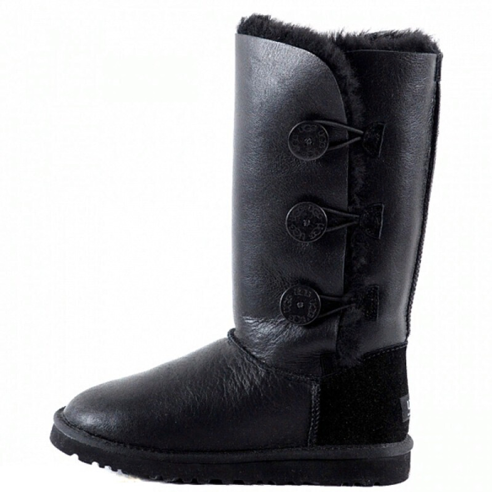 Угги Bailey Button Triplet Metallic Black