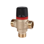 Клапан термостатический смесительный ROMMER - 3/4" (НР/НР, 20-43°C, Kvs 1.6, L-смешивание)