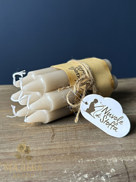 Набор из 7 свечей "Лён" 11,5x2 см