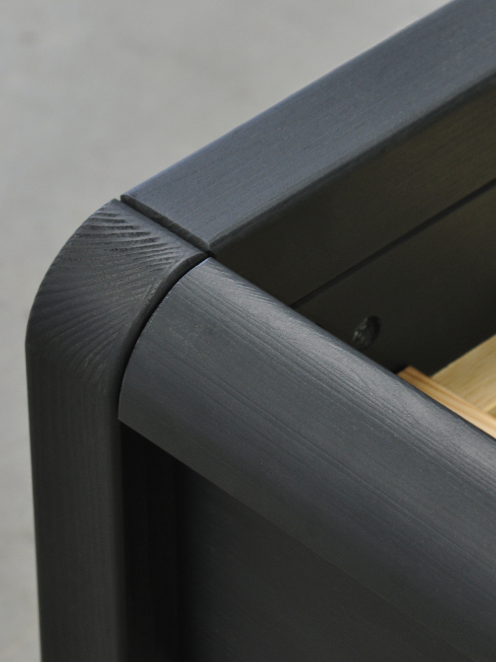 Кровать 160х200, Мадейра, двуспальная, деревянная, из сосны, серая, Dipriz