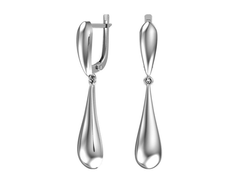 Серьги капли из серебра 925. Английский замок.