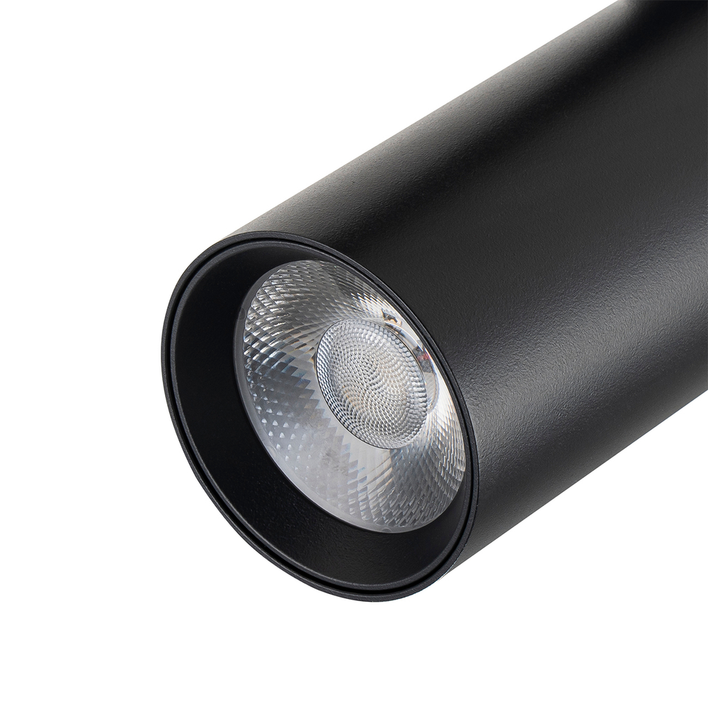 Светодиодный светильник для однофазной трековой системы 15Вт, 1200лм, 4000K, Ra>80, металл, чёрный матовый