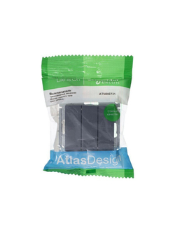 Выключатель 3-кл. СП AtlasDesign 10А IP20 (сх. 1+1+1) 10AX механизм грифель SE ATN000731